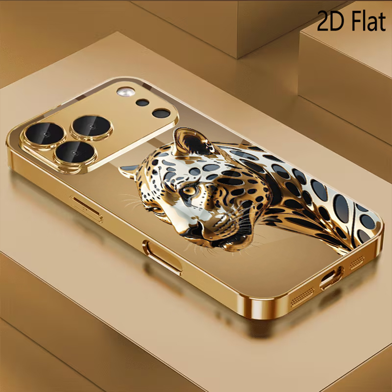Phone Cases H&M - Cheetah-print gemodelleerd gehard glas ontwerp voor