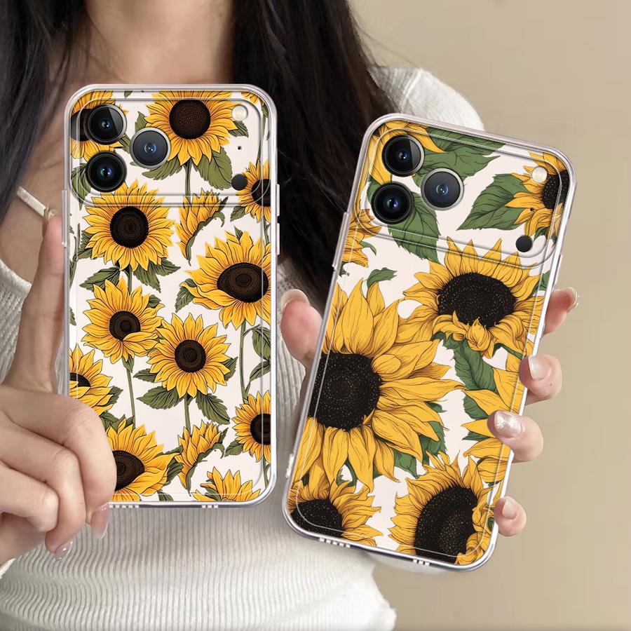 Phone Cases Iphone 13 - Schattig zonnebloempatroon hoesje voor Apple iPhone