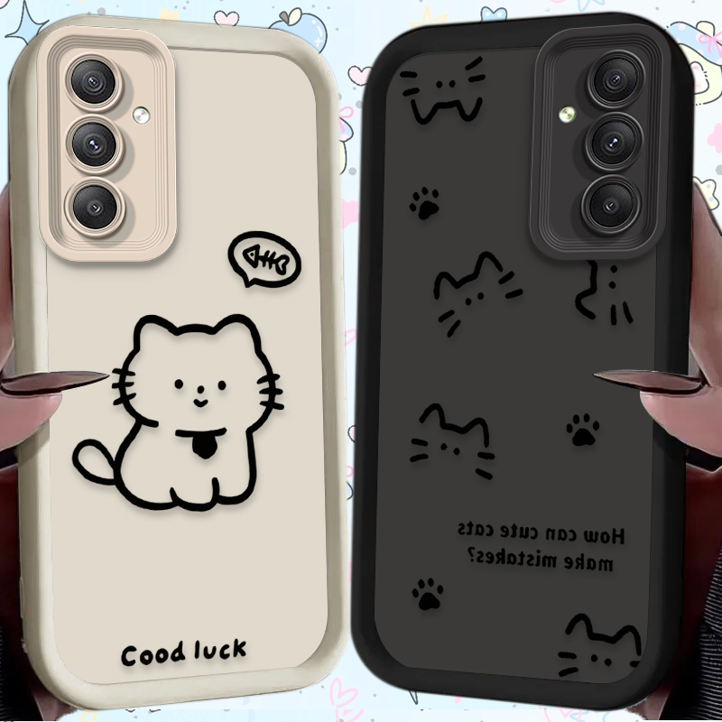 Phone Cases Cat - Cartoon schattige kat matte telefoonhoesje voor
