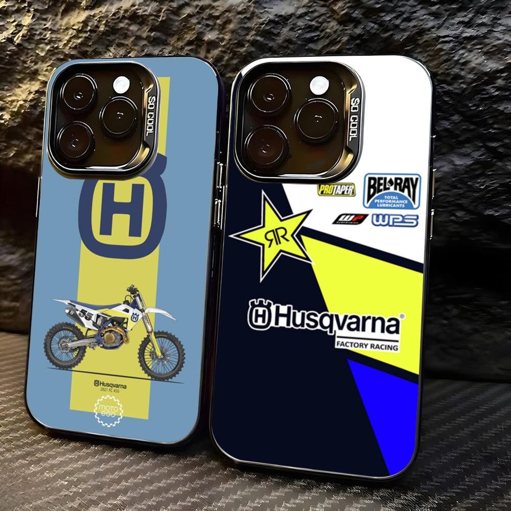Phone Cases H&M - Motorfiets H-Husqvarnaes-S Telefoonhoesje voor lMDColor Zilveren