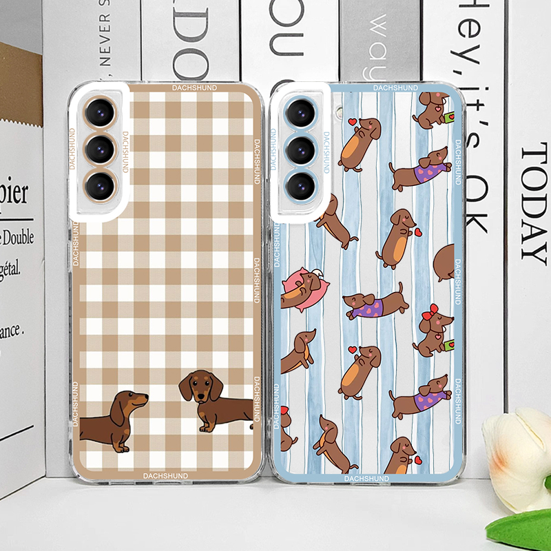 Phone Cases For Samsung - Schattige teckel telefoonhoesje voor Samsung Galaxy