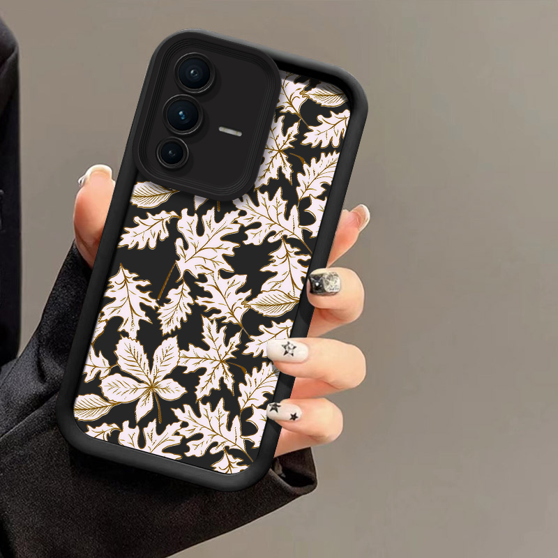 Phone Cases Vivo - Telefoonhoesje met bladerenpatroon voor Vivo V70