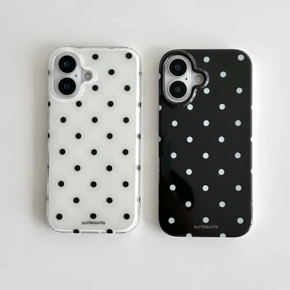 Minimalistische zwart-witte st - Phone Cases Polka Dot recensie en prijs