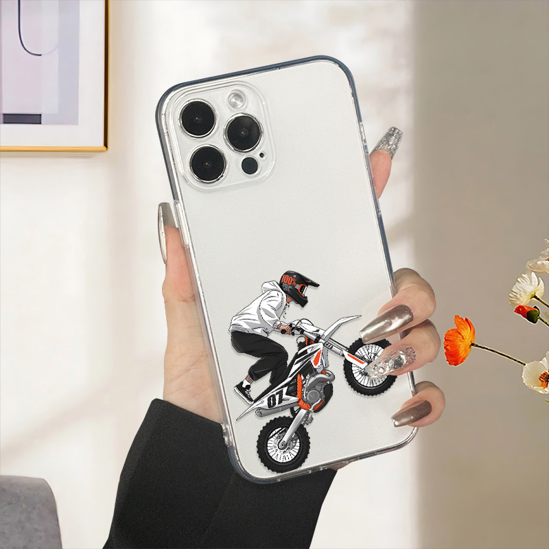 Motorcycle Boy Patroon Transpa - Phone Cases Vape recensie en prijs
