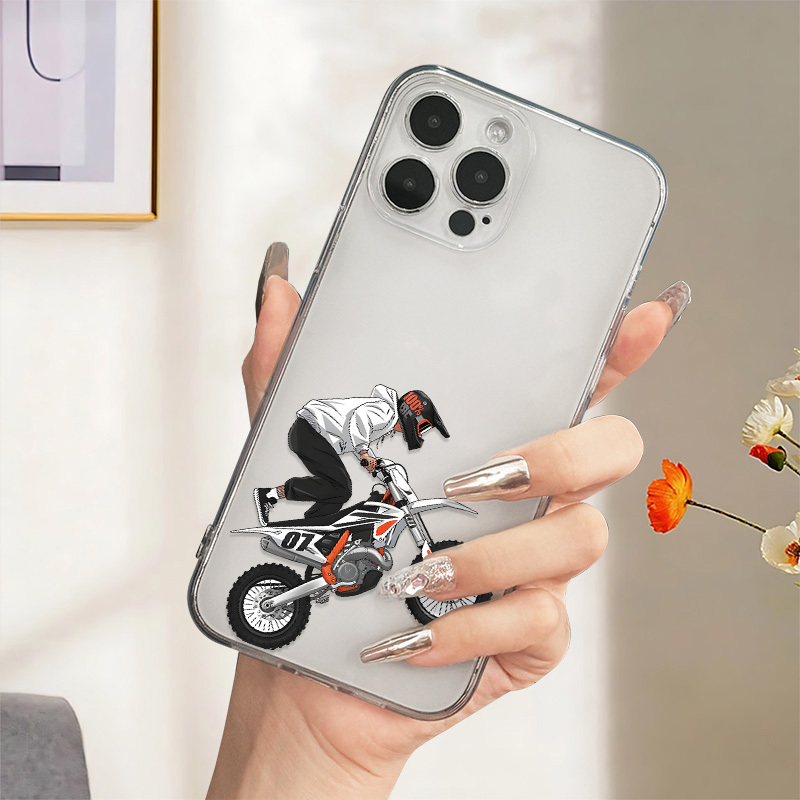Motorcycle Boy Patroon Transpa - Phone Cases Vape recensie en prijs