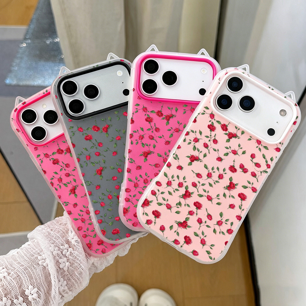 Rode Rozen Bloem Kattenoren Te - Phone Cases Cat recensie en prijs