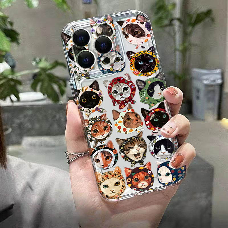 Schattige bandana kat transpar - Phone Cases Cat recensie en prijs