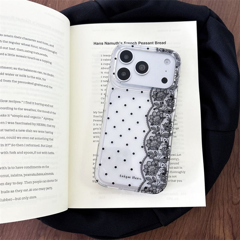 Ins Polka Dots Kant Wit Zwart  - Phone Cases Polka Dot recensie en prijs